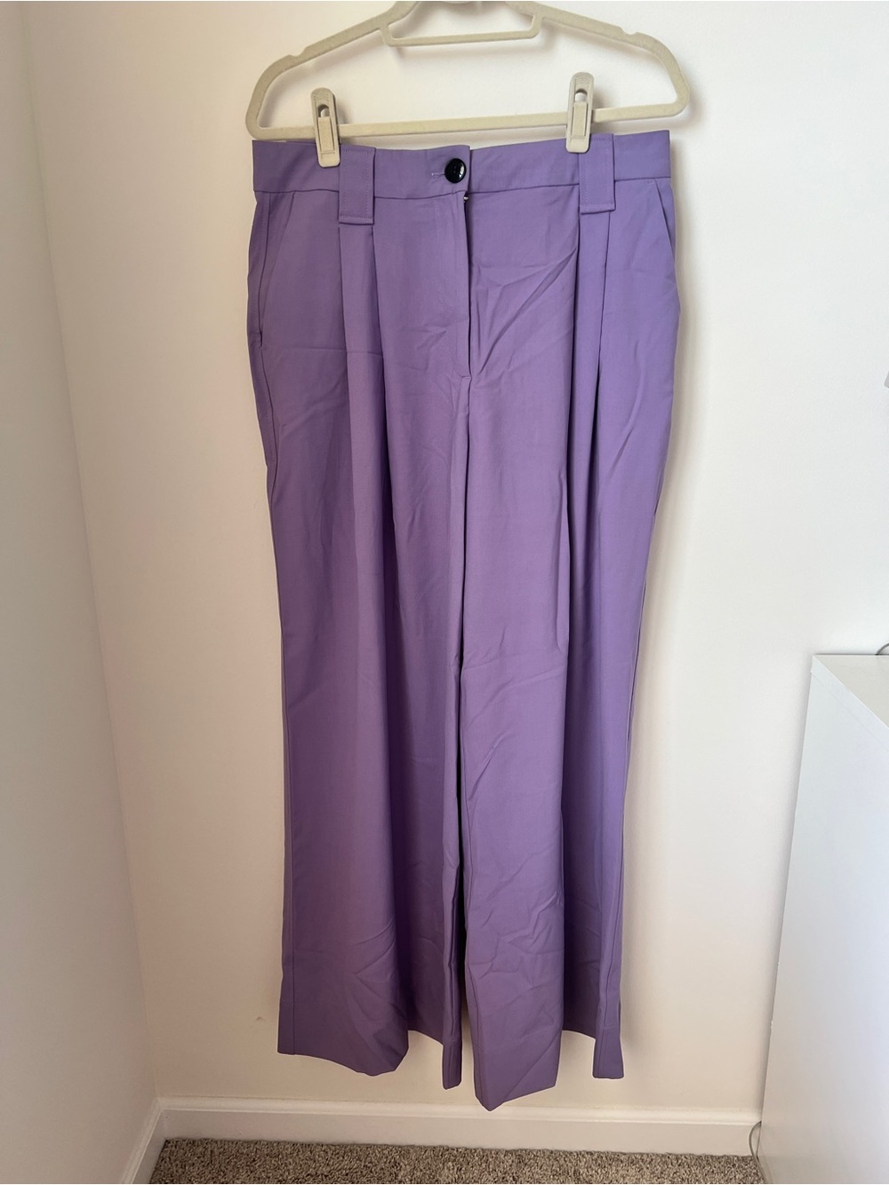 Ganni NWT High-Waist Purple Trousers size 42